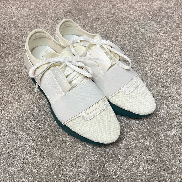 Balenciaga Race Runners White/Green - Picture 3 of 15